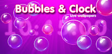 Bubbles & clock live wallpaper APK
