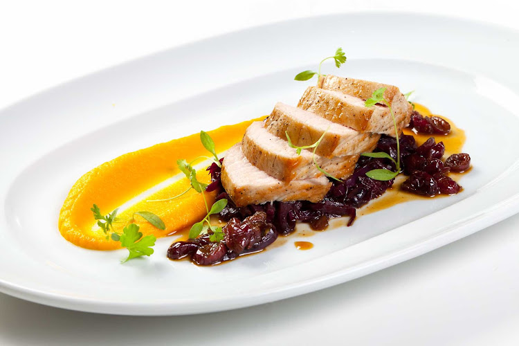 A dish prepared in Celebrity Cruises's Main Restaurant.