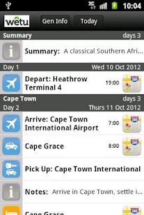 Wetu Personal Itinerary Screenshots 0