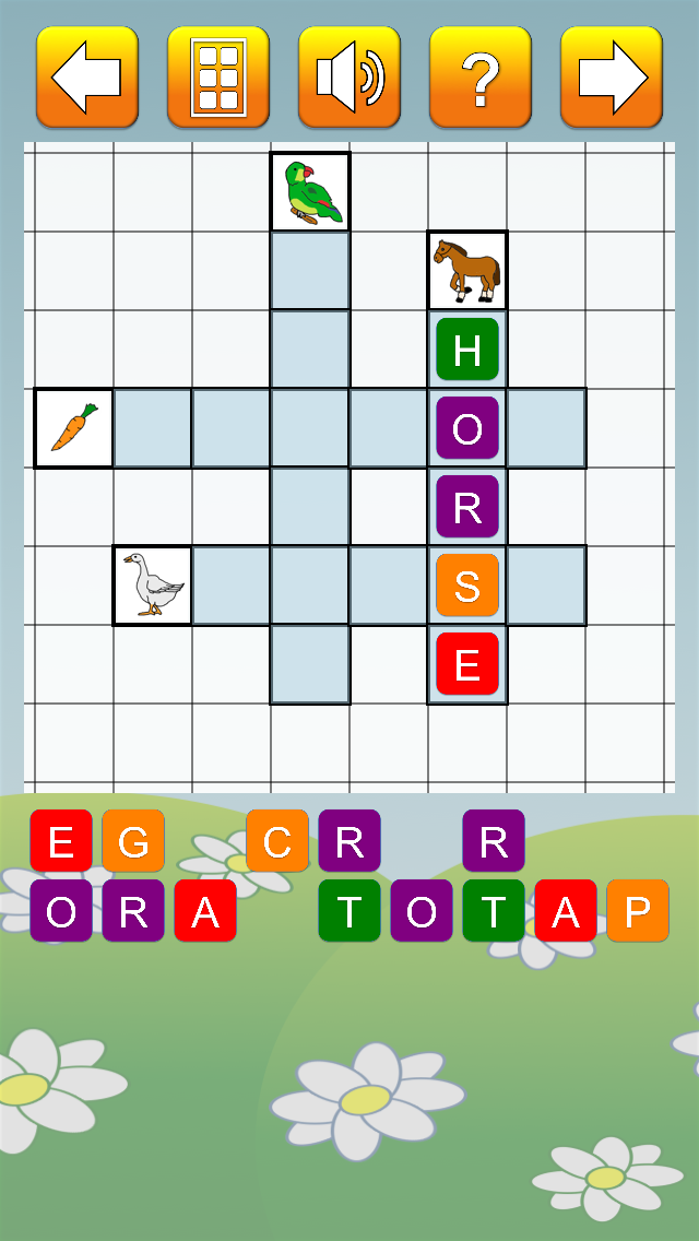 Crossword Puzzles for Kids Screen 1