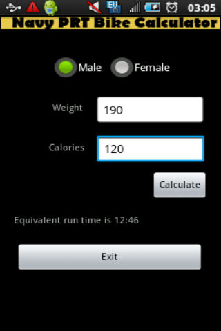 prt bike calculator converts your calories burned on a stationary bike ...