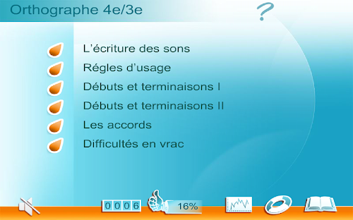 Android application Orthographe 4e/3e screenshort