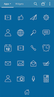 Free Simple_blue LINELauncher theme APK for Android