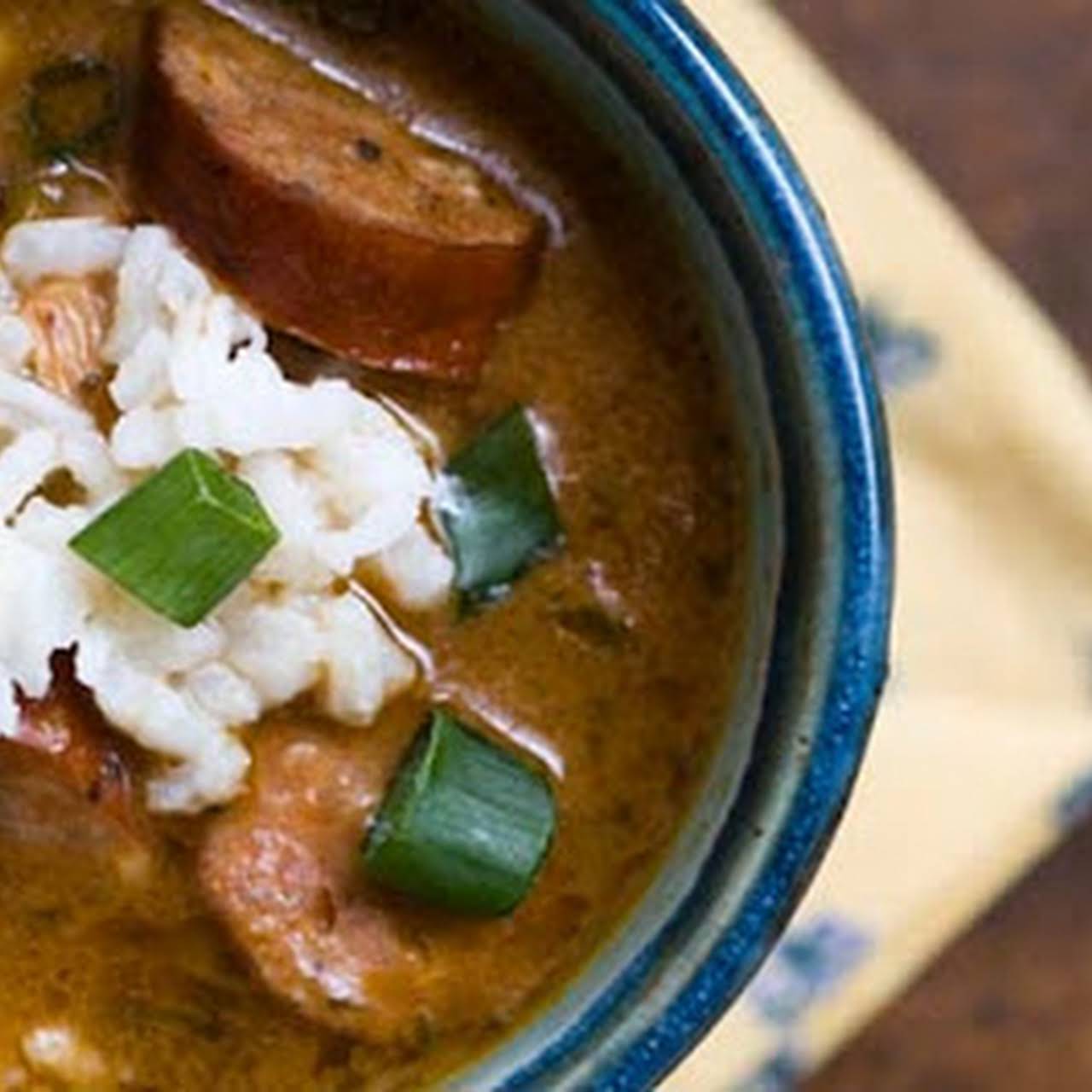 Chicken and sausage gumbo (adapted from Ken Wheaton)