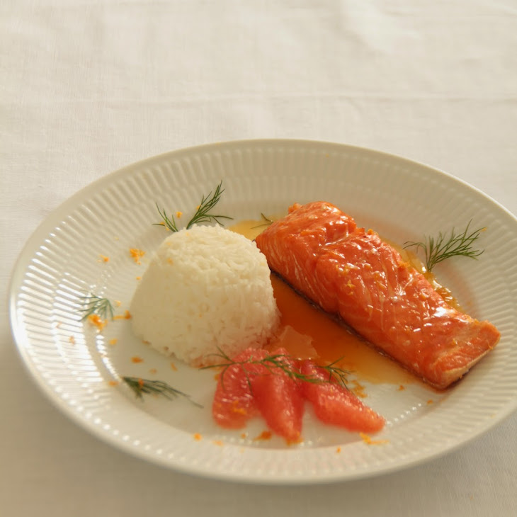 Salmon Fillet with Citrus Butter and Maple Syrup Salmon Fillet With