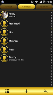 exDialer D-Gold theme - screenshot thumbnail