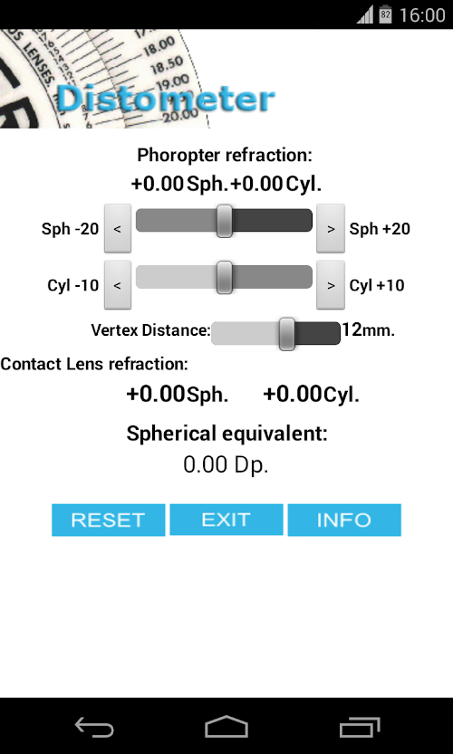 Android application DISTOMETER screenshort