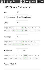 Free IPPT Calculator APK