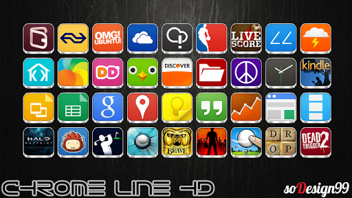 【免費個人化App】Chrome Line Lite - Icon Pack-APP點子