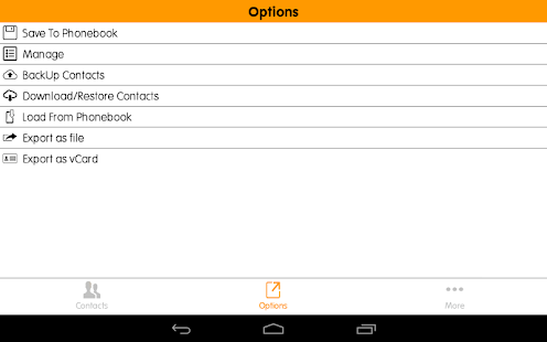 eContacts:Phonebook Backup Pro Screenshots 10