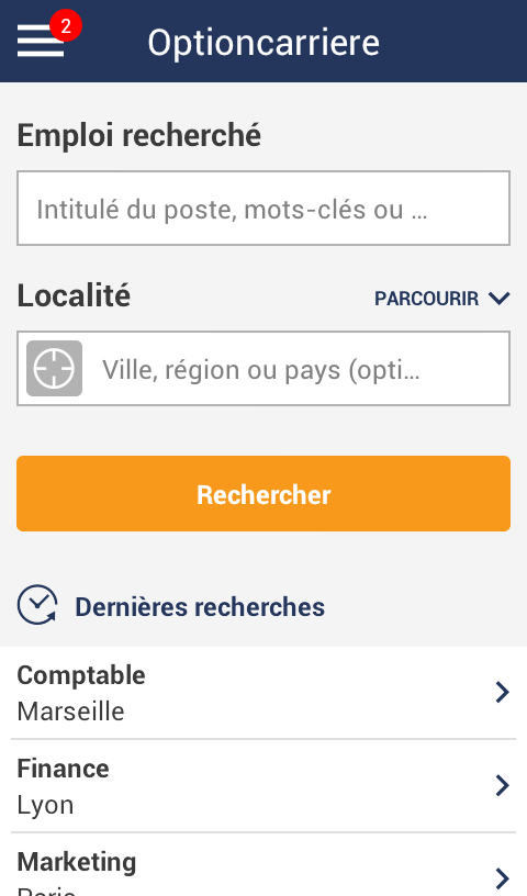 Android application Offres demploi - Travail screenshort