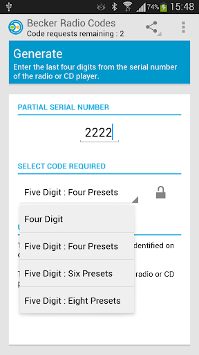 Becker Radio Codes