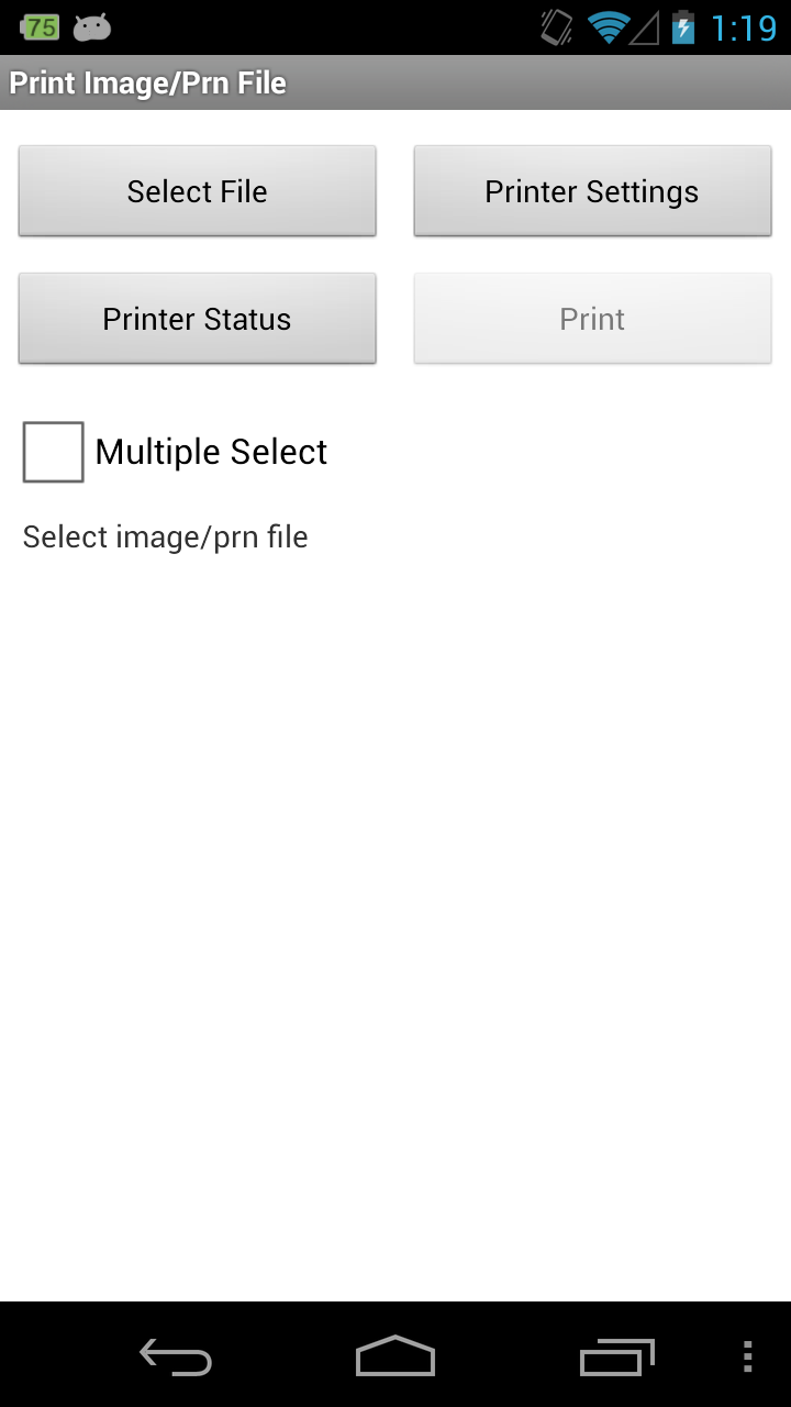 Brother Print SDK Demo Screen 3