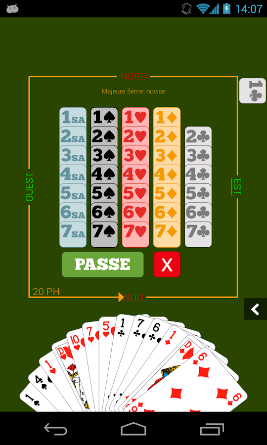 jeu de bridge en ligne 4 donnes