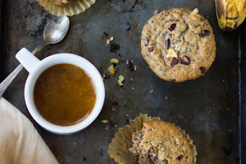 Gluten Free Banana Muffins with Chocolate &amp; Buckwheat Flour