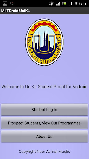 UniKL MIIT Student Portal App