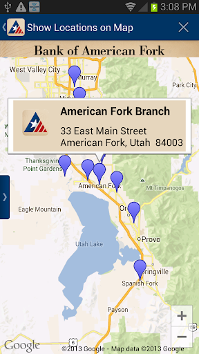 【免費財經App】Bank of American Fork-APP點子