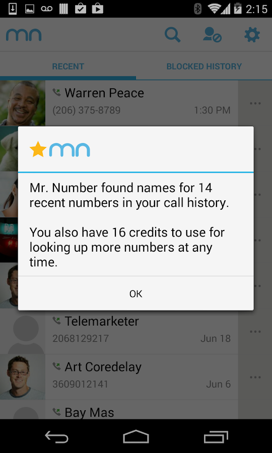 Mr. Number-Block calls & spam - screenshot