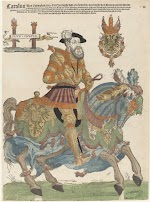 Portret van Karel V te paard. Cornelis Anthonisz. (manier van), ca. 1555-1558