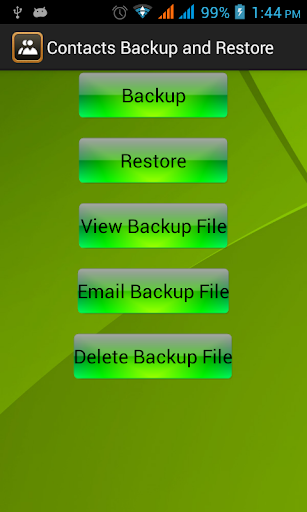 Contact Backup And Restore