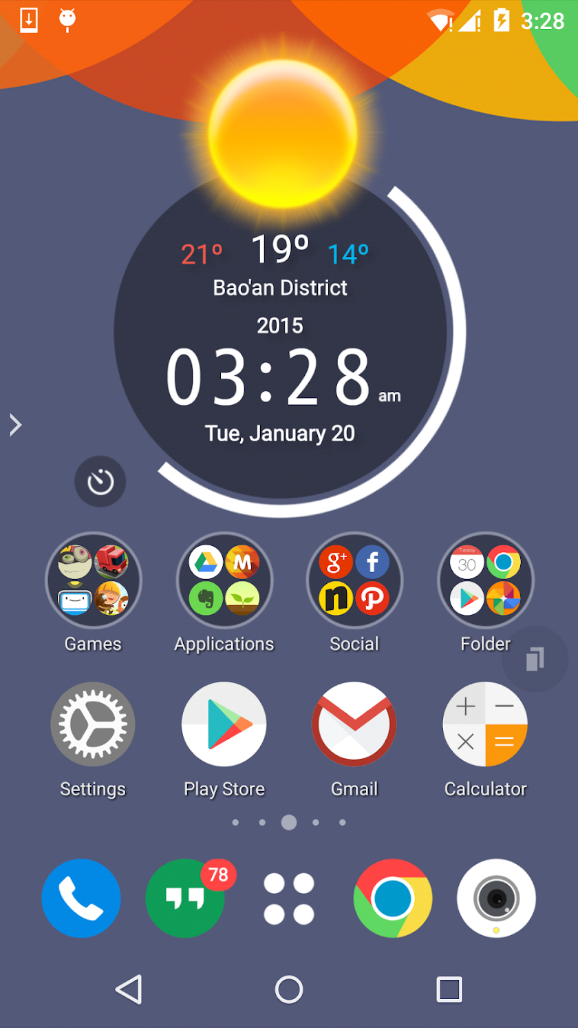 TSF Shell Colorful Theme Screen 1