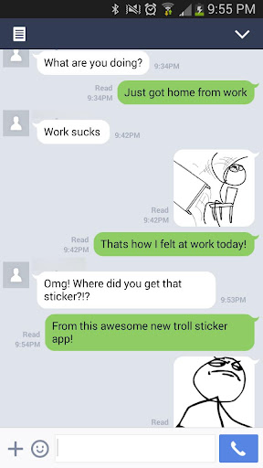 Troll Face Stickers for Chat
