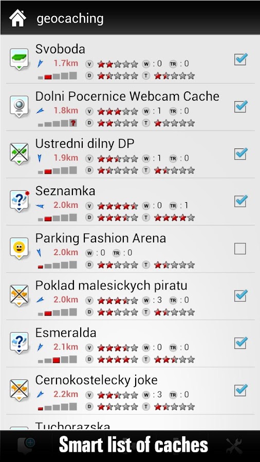 List cache. List cache