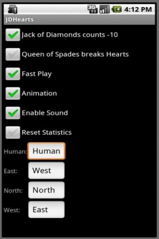 Hearts Card Game (JDHearts) Screen 2