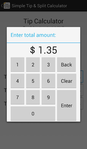 Simple Tip Split Calculator
