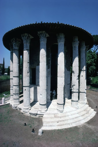 Temple of Hercules, facade, post-conservation, 2000