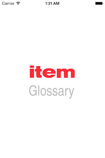 item Glossary for engineering