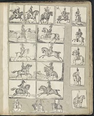 Albumblad met diverse voorstellingen