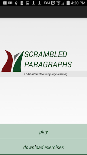 FLAX Scrambled Paragraphs