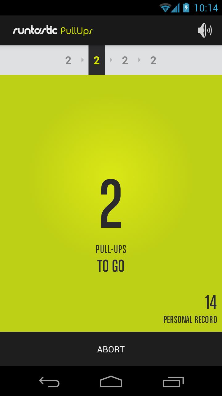 Runtastic Pull-ups Workout PRO Screen 3