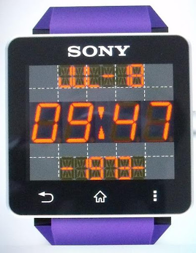 Red Digits Sony Smartwatch