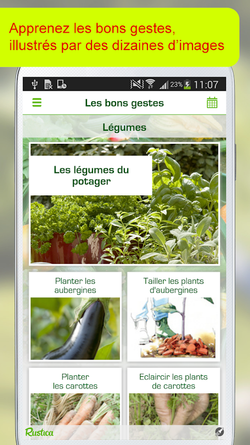 Android application Réussir son premier potager screenshort