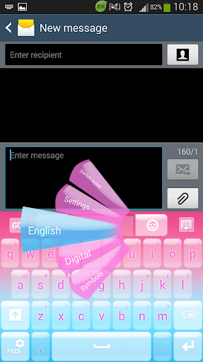 GO Keyboard Soft Pink