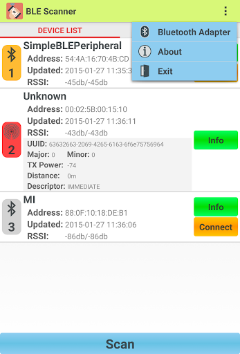 【免費工具App】Bluetooth Low Energy Scanner-APP點子