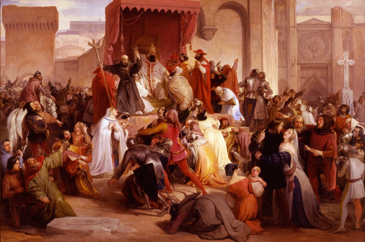 Pope Urban II Preaching the First Crusade in the Square of Clermont -  Francesco Hayez — Google Arts & Culture