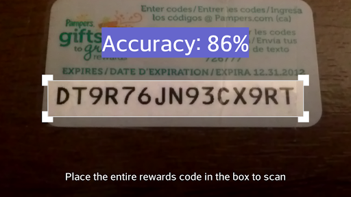 Pampers Rewards Code Scanner