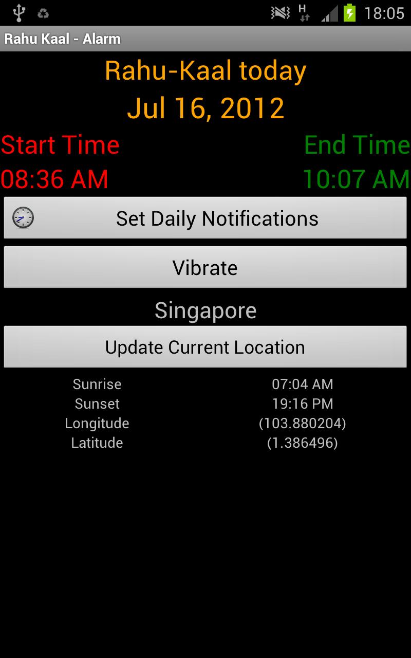 Lucky Time  Rahu Kaal  Jyotish Screen 2