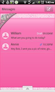 download GO SMS - Pink Princess SMS free
