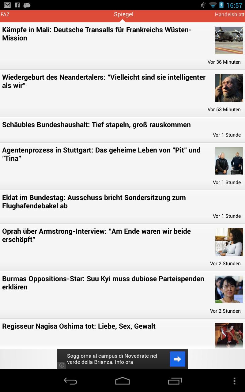 Android application Fast News screenshort