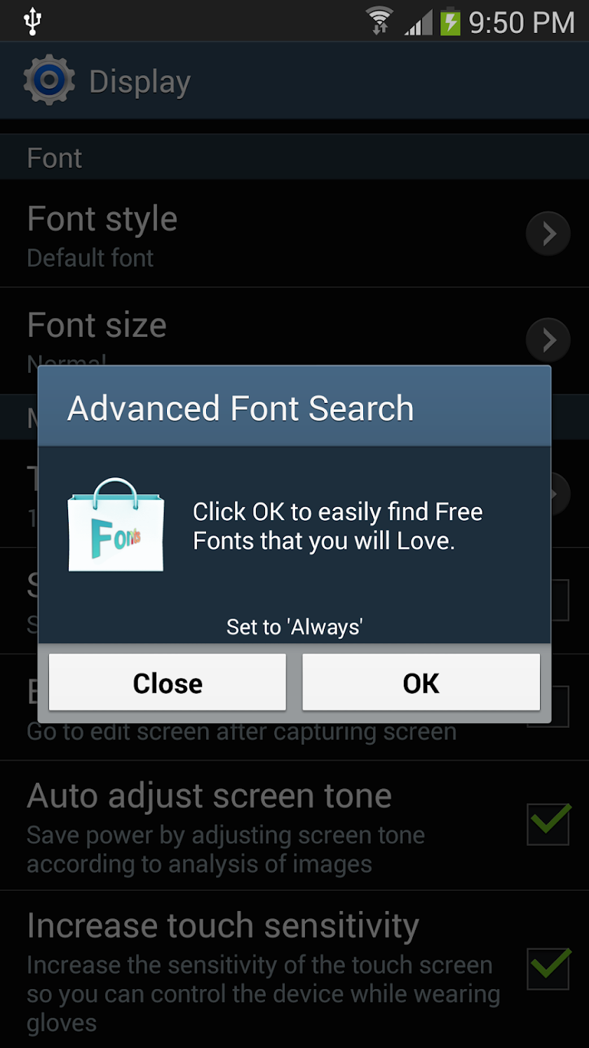 Font Style Search for Galaxy Screen 2