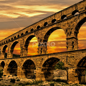 SUNSET ON PONT DU GARD by Gianluca Presto - Buildings & Architecture Public & Historical