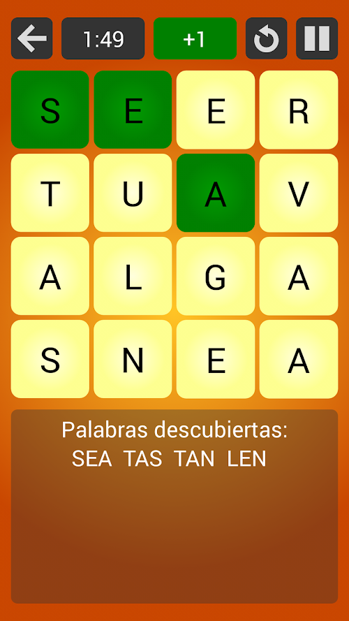 Android application Woggle ES Pro - Boggle screenshort