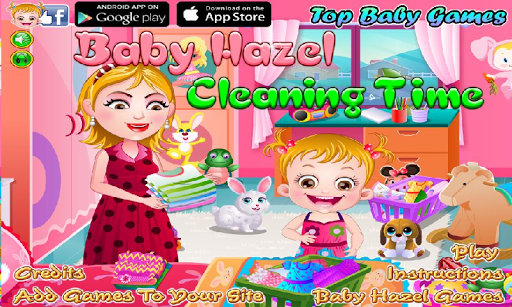 Baby Hazel and Mom Clean House