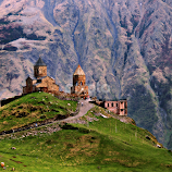 Gergeti Trinity Church by Tamsin Carlisle -  