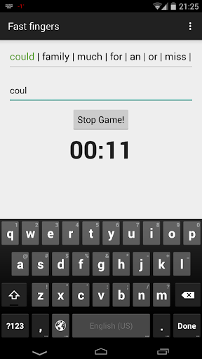 Fast Fingers - Typing race