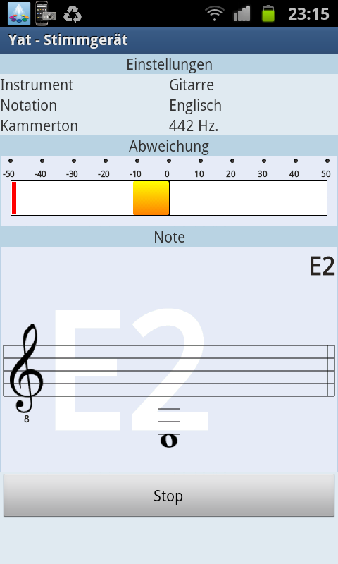 Android application Blue - Tuner screenshort